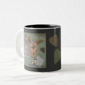Tasse 2 Couleurs Lapin primitif (Devant gauche)