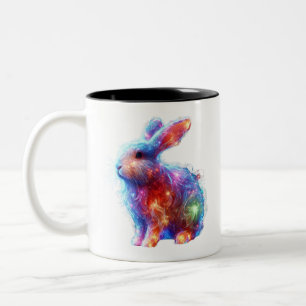 Tasse 2 Couleurs Lapin Prisme Glissant - Ethereal Néon animal léger