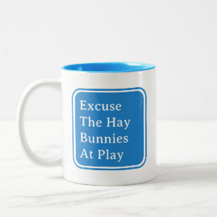 Tasse 2 Couleurs Lapny Papa Drôle Lapin Dit Bleu