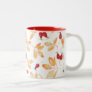 Tasse 2 Couleurs L'aquarelle florale, sauvage s'est levée
