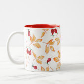 Tasse 2 Couleurs L'aquarelle florale, sauvage s'est levée (Gauche)