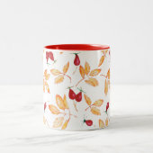 Tasse 2 Couleurs L'aquarelle florale, sauvage s'est levée (Centre)