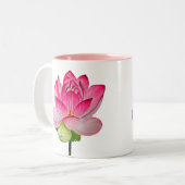 Tasse 2 Couleurs L'aquarelle rose le lotus l'art de la fleur (Devant gauche)