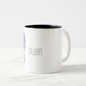 Tasse 2 Couleurs L'aquarelle siamoise de chaton peignant | ajoutent (Devant droit)