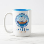 Tasse 2 Couleurs Larissa, Grèce Conception de navires grecs (Gauche)