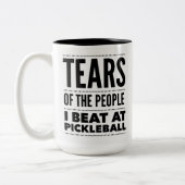 TASSE 2 COULEURS LARMES DES GENS QUE JE BAT À PICKLEBALL (Gauche)