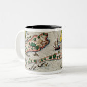 Tasse 2 Couleurs L'arrivée de l'anglais en Virginie (Devant gauche)