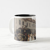 Tasse 2 Couleurs L'arrivée d'une diligence au terminus (Devant gauche)