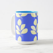 Tasse 2 Couleurs L'art abstrait feuille (Devant gauche)