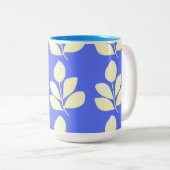 Tasse 2 Couleurs L'art abstrait feuille (Devant droit)