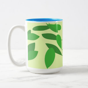 Tasse 2 Couleurs L'art abstrait feuille
