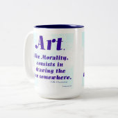 Tasse 2 Couleurs L'Art, Comme la Moralité, ... (Devant gauche)