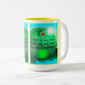 Tasse 2 Couleurs L'art des entrées de voûtes vertes (Devant droit)