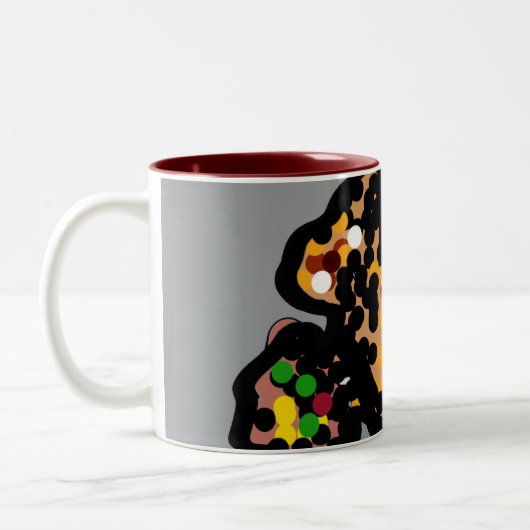 Tasse 2 Couleurs L'art des points d'écureuil (Gauche)