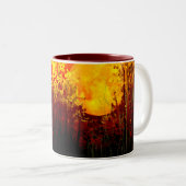 Tasse 2 Couleurs L'art du coucher de soleil Abstrait (Devant droit)