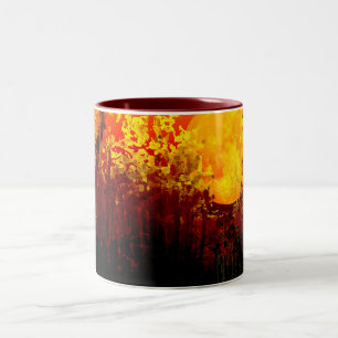 Tasse 2 Couleurs L'art du coucher de soleil Abstrait