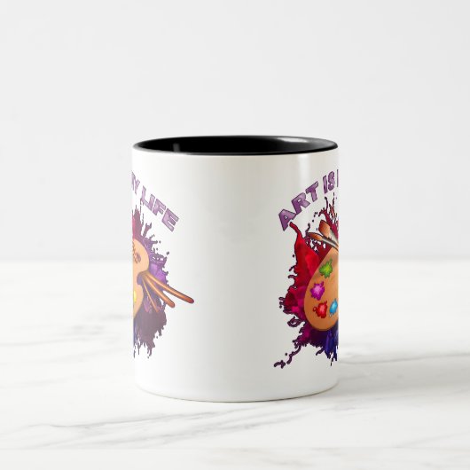 Tasse 2 Couleurs L'art est ma vie (Centre)