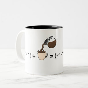 Tasse 2 Couleurs L'art minimaliste « Le café égale une humeur joyeu