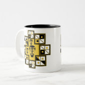 Tasse 2 Couleurs L'art tribal africain Abstrait (Devant gauche)