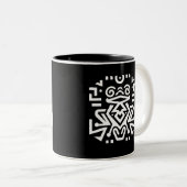 Tasse 2 Couleurs L'art tribal géométrique élégant (Devant droit)