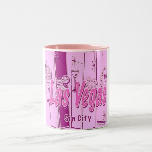 Tasse 2 Couleurs Las Vegas Pop Art Retro (Centre)