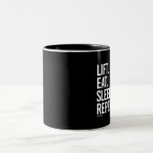 Tasse 2 Couleurs L'ascenseur mangent la répétition de sommeil - (Centre)