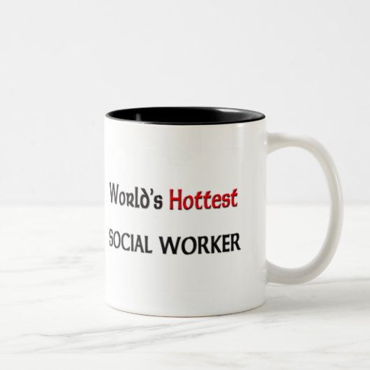Tasse 2 Couleurs L'assistant social le plus chaud des mondes (Droit)