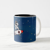 Tasse 2 Couleurs L'Astronaute cool Sur La Rocket (Devant droit)