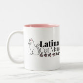 Tasse 2 Couleurs Latina Chat Maman avec Kitty Paws (Gauche)
