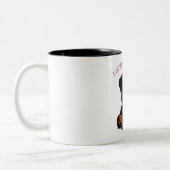 Tasse 2 Couleurs Latte Rottweiler (Gauche)