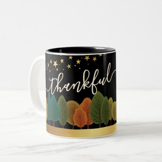 Tasse 2 Couleurs L'automne de Thanksgiving (Devant gauche)