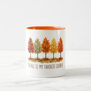 Tasse 2 Couleurs L'automne est ma couleur préférée Arbres d'automne