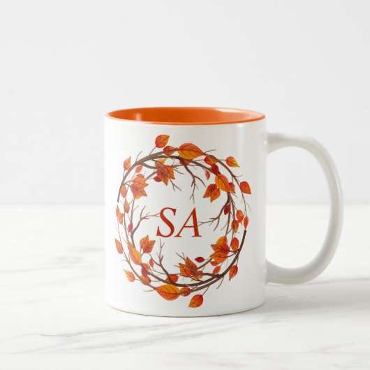 Tasse 2 Couleurs L'automne part Thanksgiving (Droit)