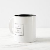 Tasse 2 Couleurs l'avenir est féminin (Devant gauche)