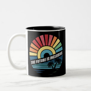 Tasse 2 Couleurs L'Avenir Est Inclusif Droits LGBT Gay Fierté