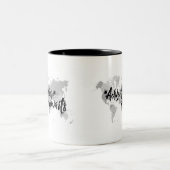 Tasse 2 Couleurs l'aventure des lettres 3D attend la citation (Centre)