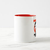 Tasse 2 Couleurs L'avertissement d'atout - ne joue pas bien (Centre)