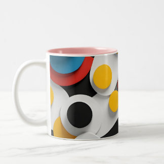Tasse 2 Couleurs Layered Circular Composition