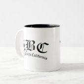 Tasse 2 Couleurs LBC Long Beach la Californie (Devant gauche)