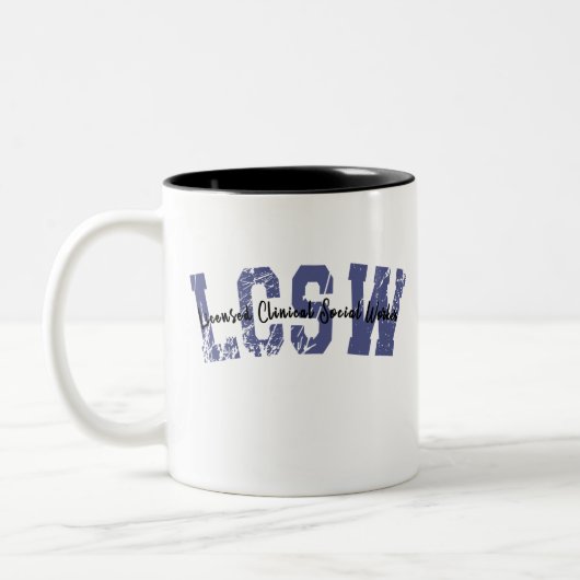 Tasse 2 Couleurs LCSW Appreciation, Licensed Clinical Social Worker (Gauche)