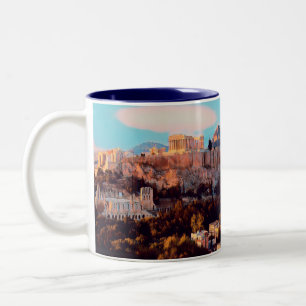 Tasse 2 Couleurs ldp Athènes - Acropole - panorama -