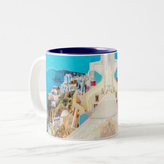 Tasse 2 Couleurs ldp SANTORINI - panorama - (Devant gauche)