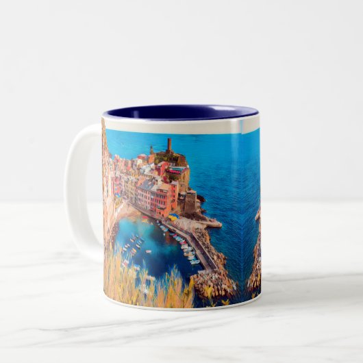 Tasse 2 Couleurs ldp VERNAZZA - Cinque Terre - (Devant gauche)