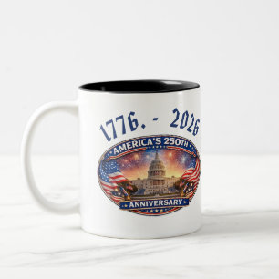 Tasse 2 Couleurs le 250e anniversaire de l'Amérique