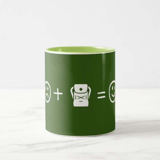 Tasse 2 Couleurs Le Backpacking Vous Rend Heureux (Centre)