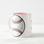 Tasse 2 Couleurs Le base-ball rose (Devant gauche)