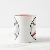 Tasse 2 Couleurs Le base-ball rose (Centre)