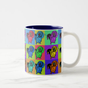 Tasse 2 Couleurs Le basset allemand Doxie d'art de bruit lambrisse