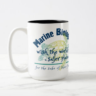 Tasse 2 Couleurs Le biologiste marin souhaite que le monde soit un