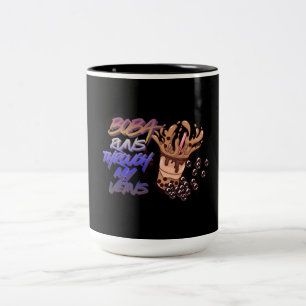 Tasse 2 Couleurs Le Boba Coule Dans Mes Veines Cadeau Drôle De Bubb